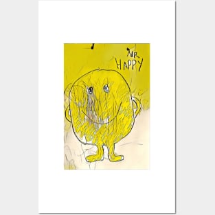 Mr  Happy Posters and Art